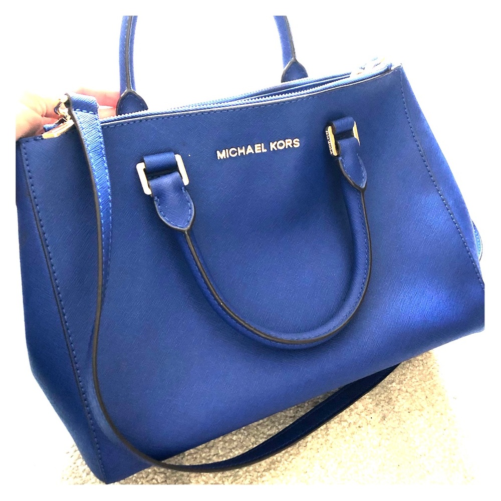 Michael Kors cobalt blue Sutton medium handbag